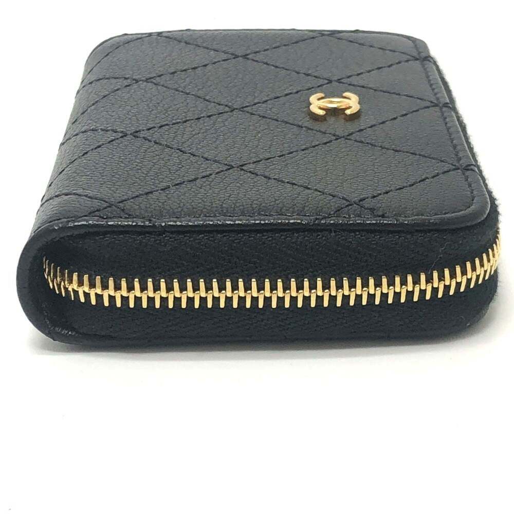 CHANEL Black Leather Logo Wallet - Picture 5 of 15